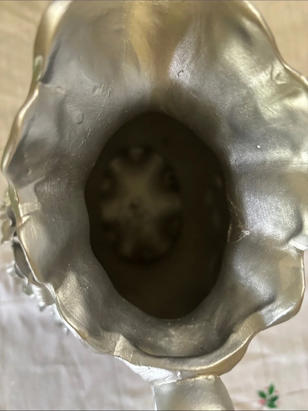 Decorative Silver Floral Pitcher - Elegant Home Accent
